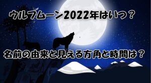 ウルフムーン2022年はいつ？名前の由来と見える方角と時間は？