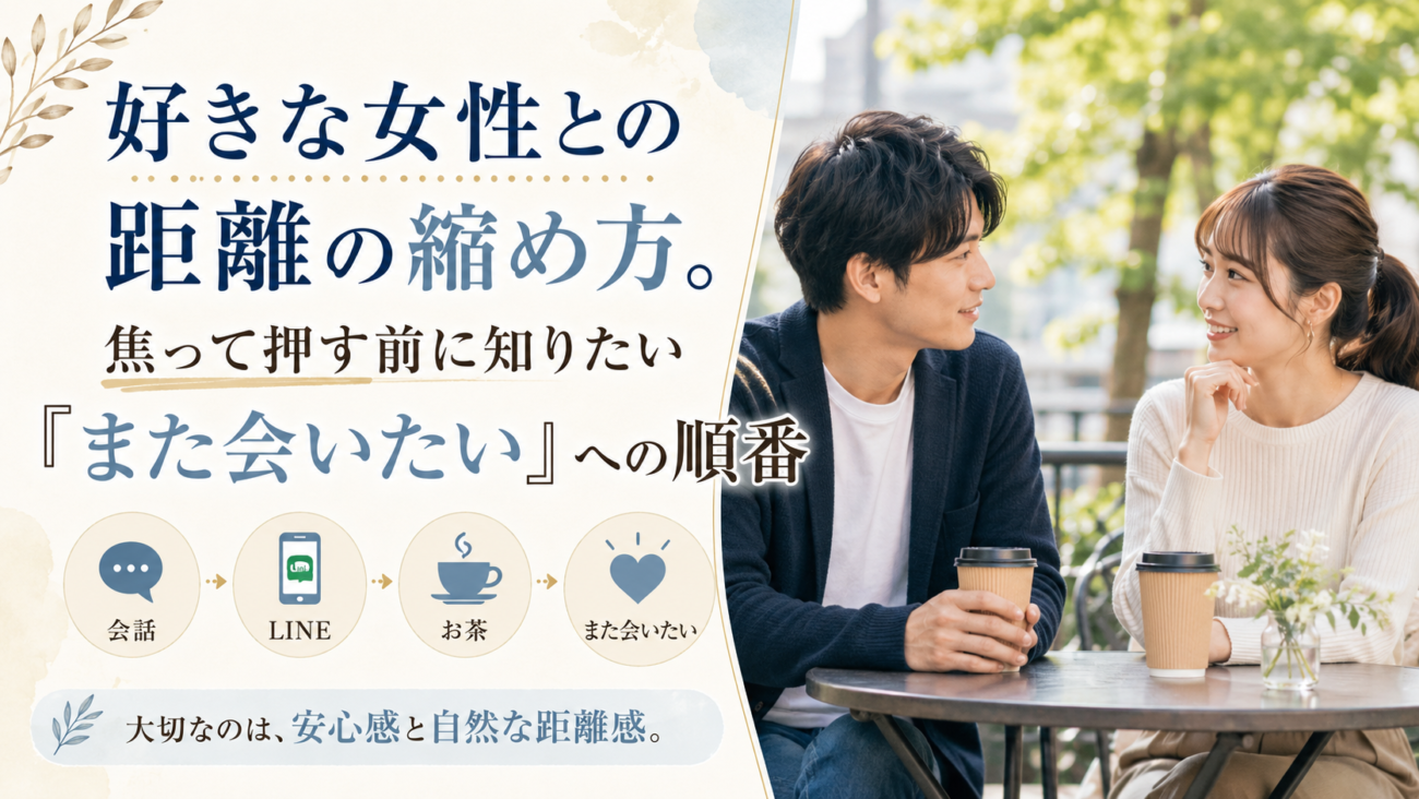 「なぜグイグイ押すと逃げられる?女性が『また会いたい』と思う正しいアプローチ順」