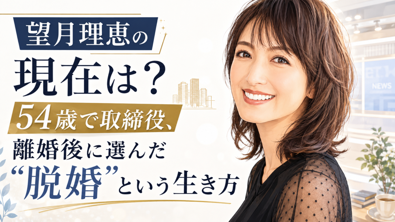 望月理恵の現在は?54歳で取締役!離婚後に選んだ【脱婚】という生き方