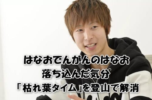 はなおでんがんのはなお落ち込んだ気分「枯れ葉タイム」を登山で解消