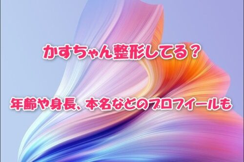 かすちゃん整形してる？年齢や身長、本名などのプロフイールも