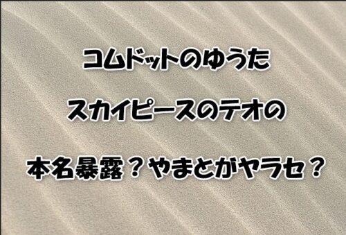 コムドットのゆうたスカイピースのテオの本名暴露？やまとがヤラセ？