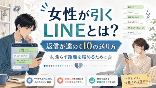 女性が引くLINEとは？返信が遠のく10の送り方、焦らず距離を縮めるために
