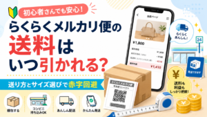 らくらくメルカリ便の送料はいつ引かれる？初心者が迷う送り方と、赤字にしないサイズ選び