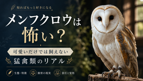 メンフクロウは怖い？可愛いだけでは飼えない猛禽類のリアル