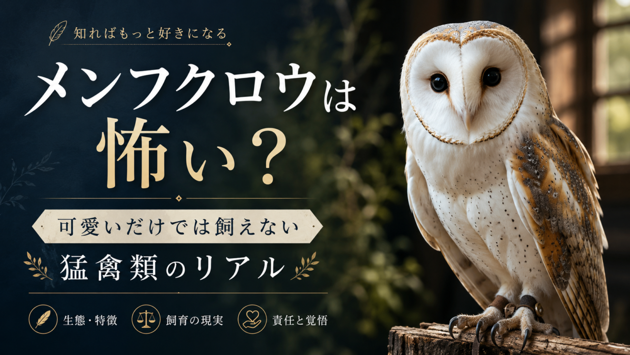 メンフクロウは怖い?可愛いだけでは飼えない猛禽類のリアル