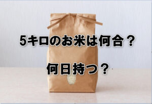 5キロのお米は何合？何日持つ？