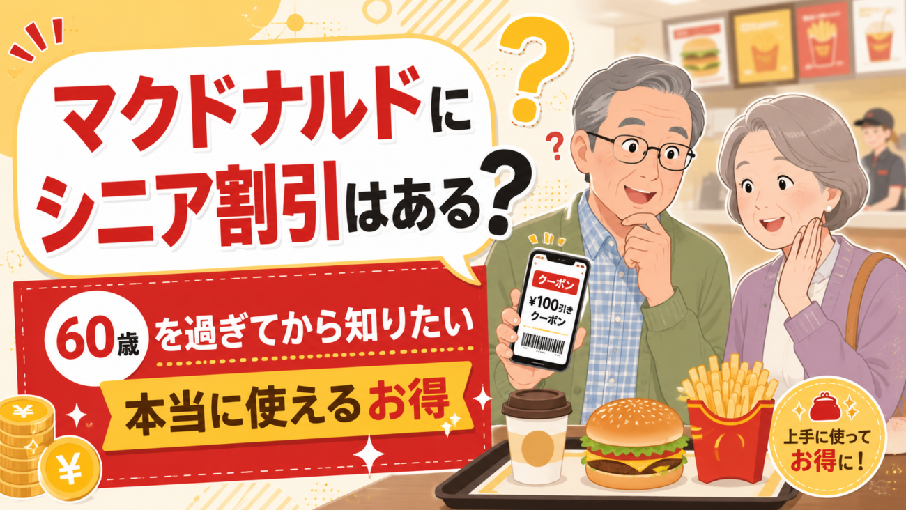 マクドナルドにシニア割引はある?60歳を過ぎてから知りたい「本当に使えるお得」