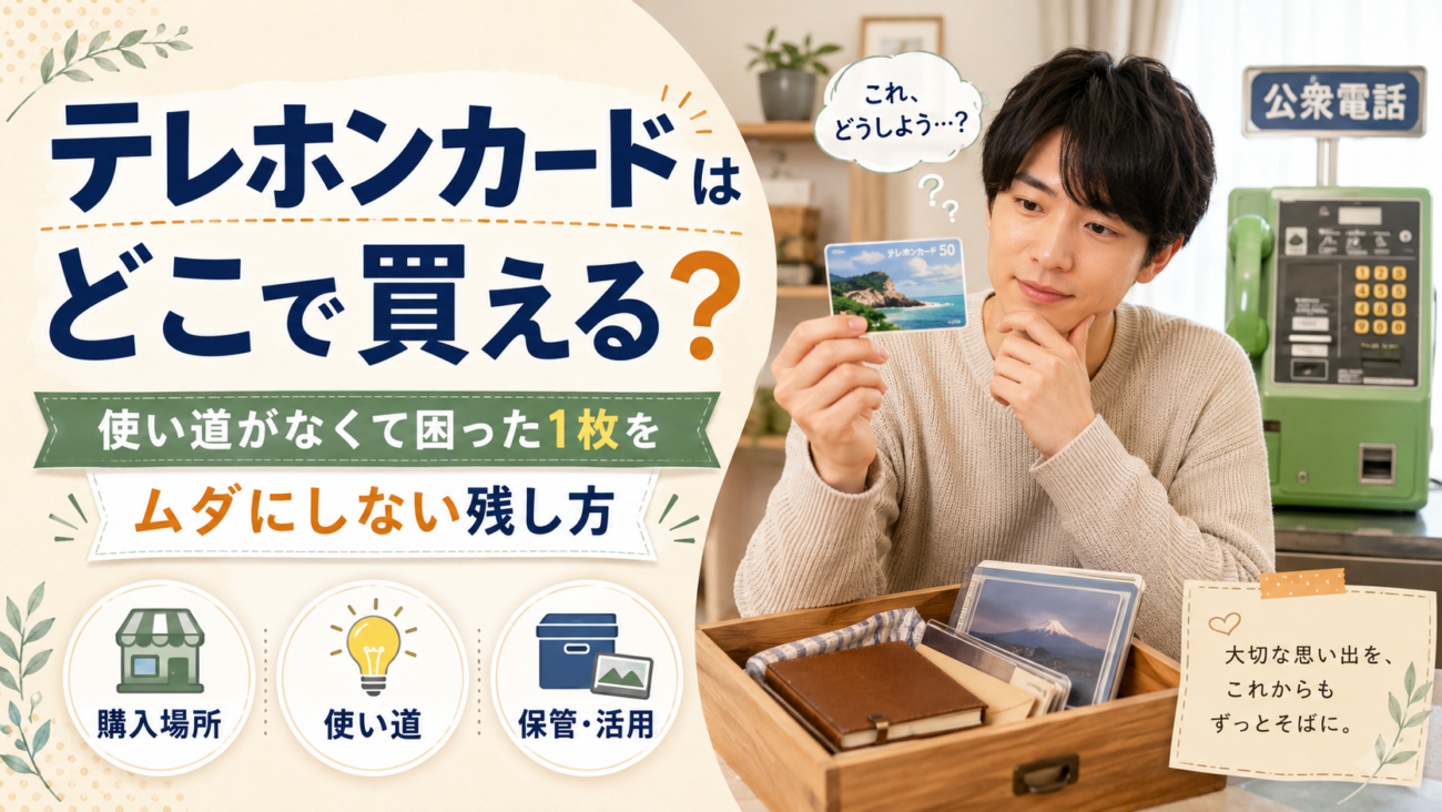 テレホンカードはどこで買える？使い道がなくて困った1枚を、ムダにしない残し方