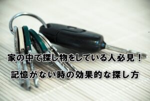 家の中で探し物をしている人必見！記憶がない時の効果的な探し方