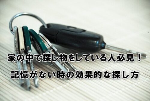 家の中で探し物をしている人必見！記憶がない時の効果的な探し方