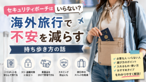セキュリティポーチはいらない？海外旅行で不安を減らす持ち歩き方の話