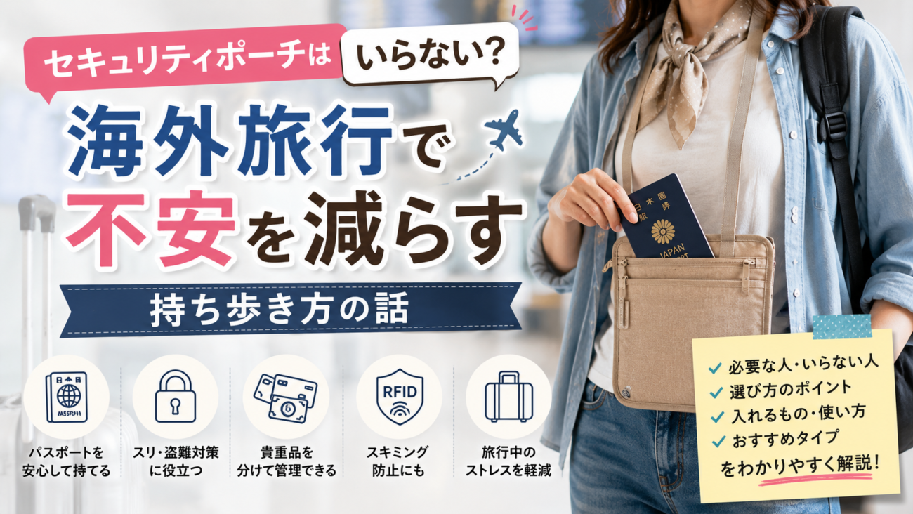 セキュリティポーチはいらない?海外旅行で不安を減らす持ち歩き方の話