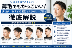 薄毛でもかっこいい！男性向けおすすめ髪型とスタイリング術を徹底解説