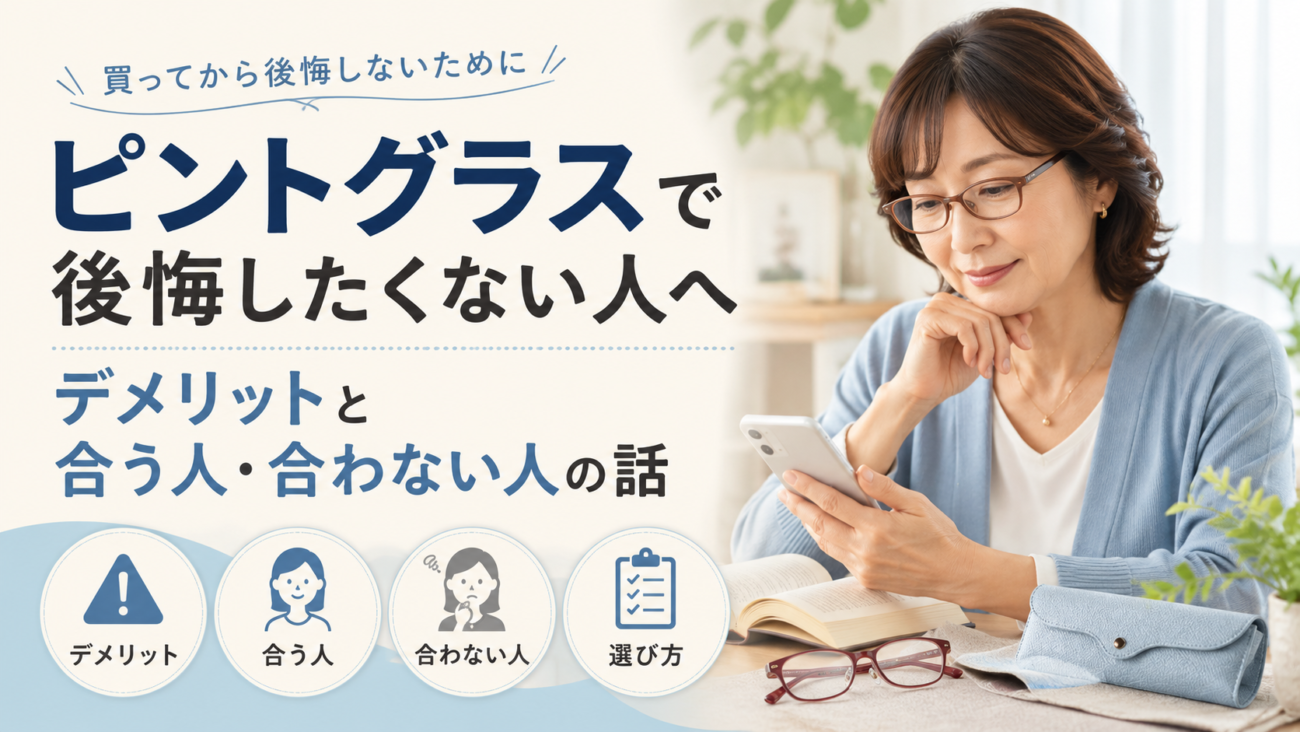 ピントグラスで後悔したくない人へ|デメリットと合う人・合わない人の話