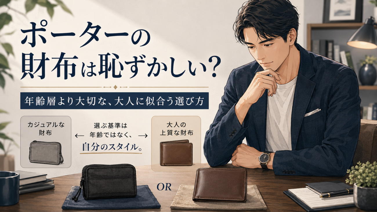 ポーターの財布は恥ずかしい?年齢層より大切な、大人に似合う選び方