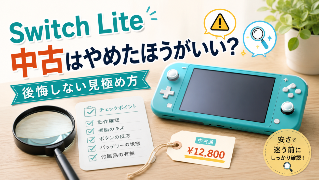 Nintendo Switch Lite(スイッチライト)の中古はやめたほうがいい?安さで迷う前に、後悔しない見極め方