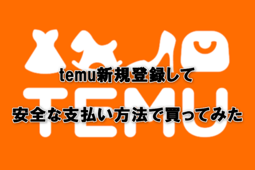 temu新規登録して安全な支払い方法で買ってみた