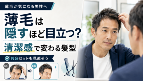薄毛は隠すほど目立つ？男性が清潔感で変わる髪型とNGセットを見直そう
