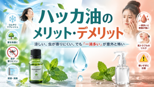 ハッカ油のメリット・デメリット｜涼しい、虫が寄りにくい。でも「一滴多い」が意外と怖い