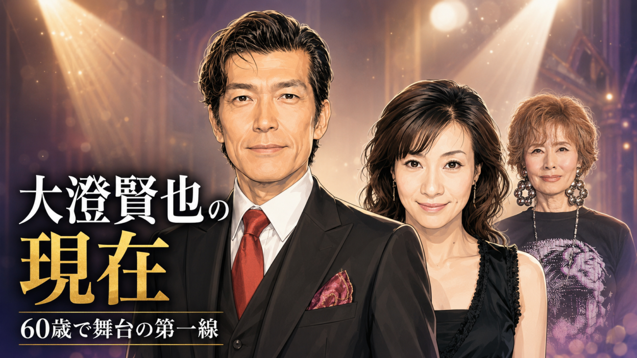 大澄賢也の現在は60歳で舞台の第一線｜小柳ルミ子との離婚から26年、再婚相手と歩む今