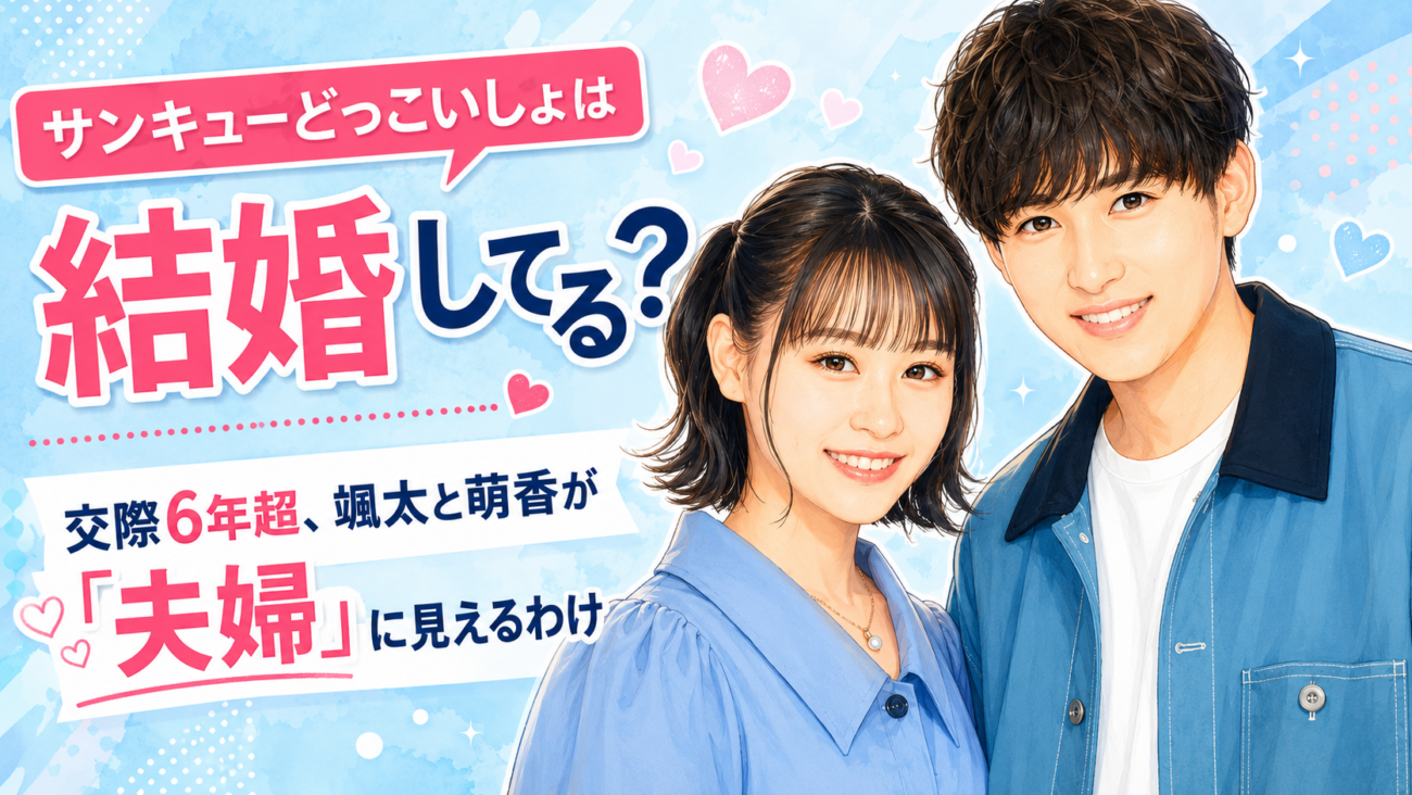 サンキューどっこいしょは結婚してる？交際6年超、颯太と萌香が「夫婦」に見えるわけ
