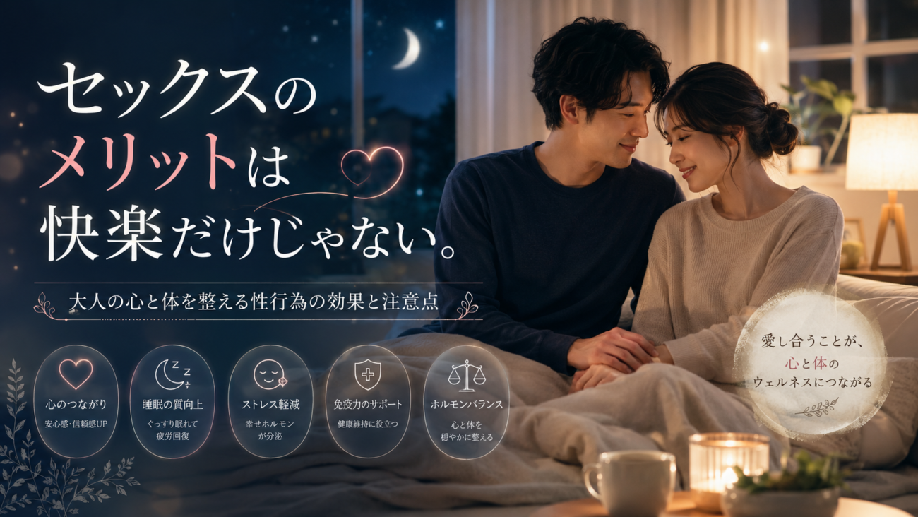 愛を深め、体を整える。大人のための「セックスの教科書」【年代別の効果と注意点】