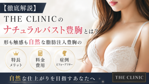 【徹底解説】THE CLINICの「ナチュラルバスト豊胸」とは？形も触感も自然な脂肪注入豊胸の特長・料金・症例を紹介