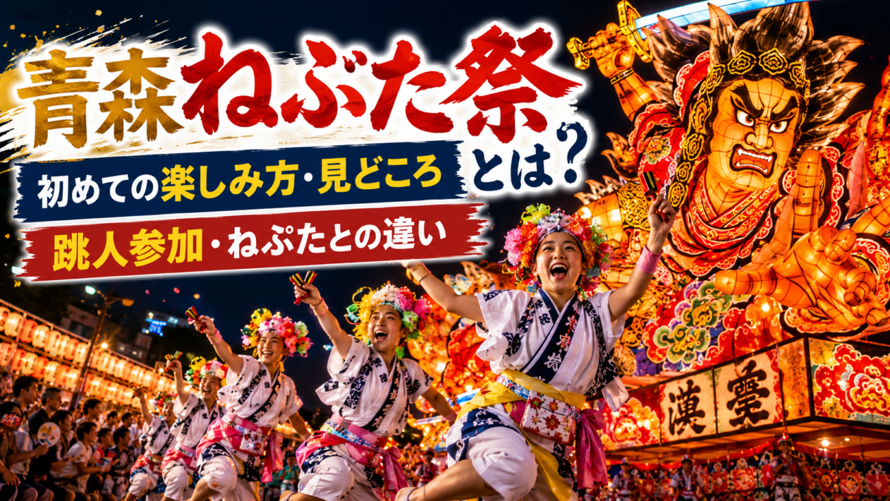青森ねぶた祭とは？初めての楽しみ方・見どころ・跳人参加から「ねぷた」との違いまで