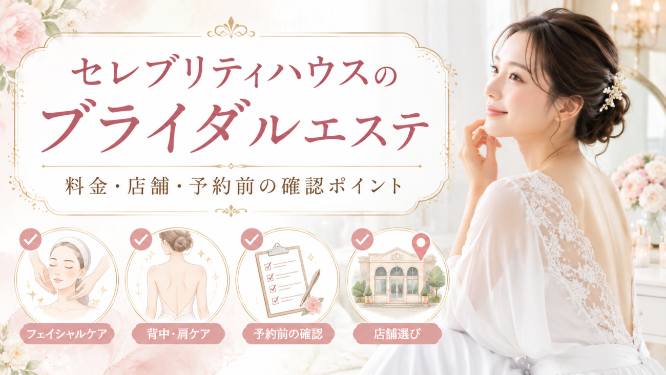 セレブリティハウスのブライダルエステ｜料金・店舗・予約前の確認ポイント