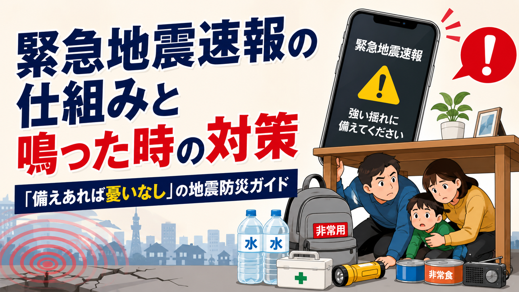 緊急地震速報の仕組みと鳴った時の対策「備えあれば憂いなし」の地震防災ガイド